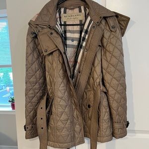 BURBERRY QUILTED TRENCH JACKET, XL